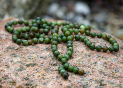 Mala med grøn Sinkiang Jade