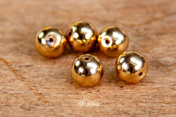 Guld hæmatit perler 8mm